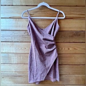BlueBlush Small Metallic Rose Short Dress